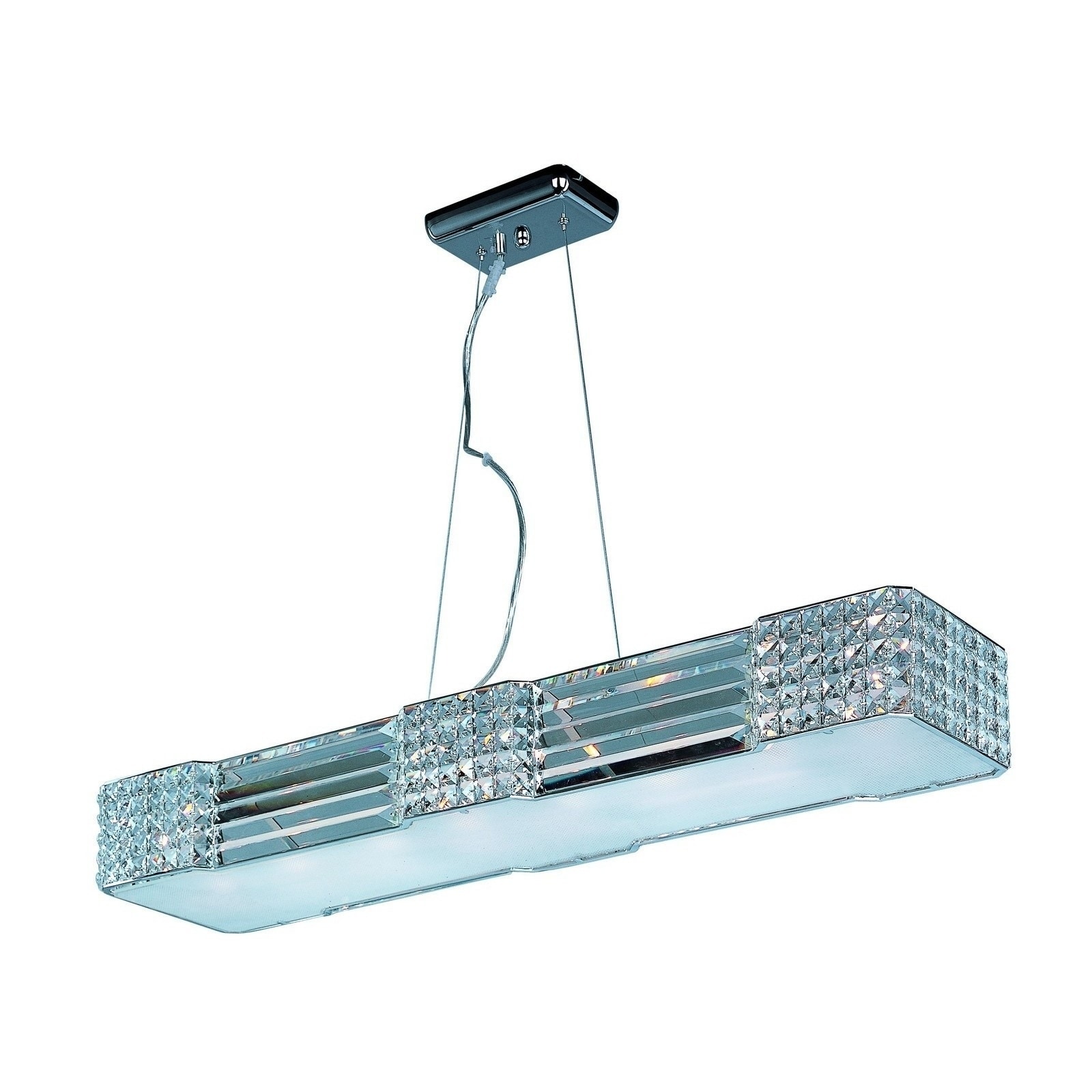 Maxim Metal 8-light Chrome Manhattan Single Tier Chandelier (Manhattan 8 Light Chandelier) - Chandeliers For Bedrooms by Overstock.com