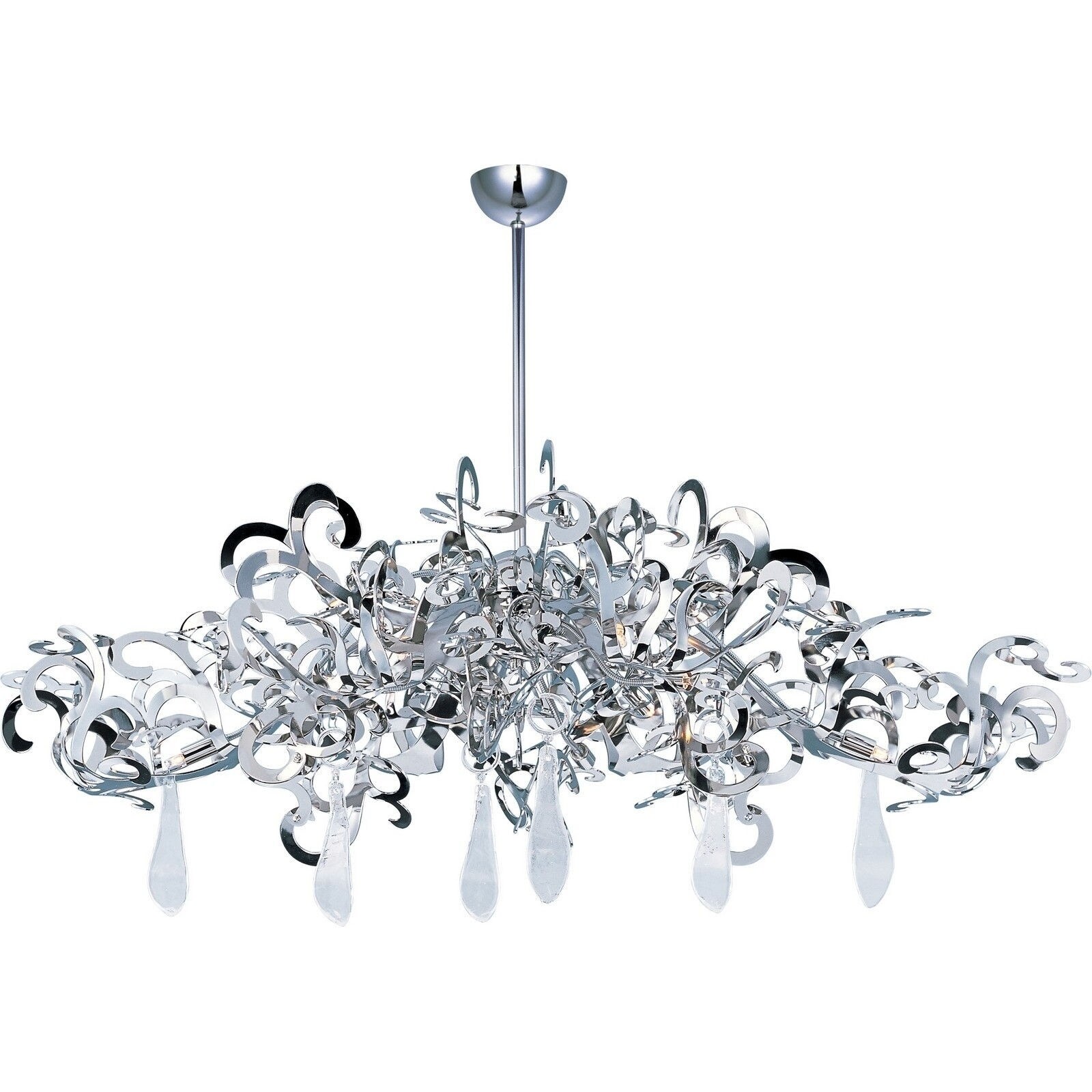Maxim 9-light Nickel Tempest Single Tier Chandelier (Tempest 9-Light Chandelier) - Chandeliers For Bedrooms by Overstock.com