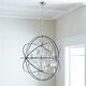 preview thumbnail 3 of 1, Maxim Nickel Orbit Single Tier Metal 6-light Chandelier