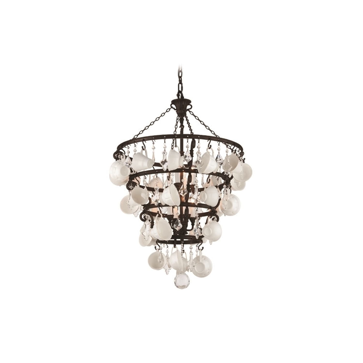 Troy Lighting Barista 8-light Chandelier (Vintage Bronze, Clear) - Chandeliers For Bedrooms by Overstock.com