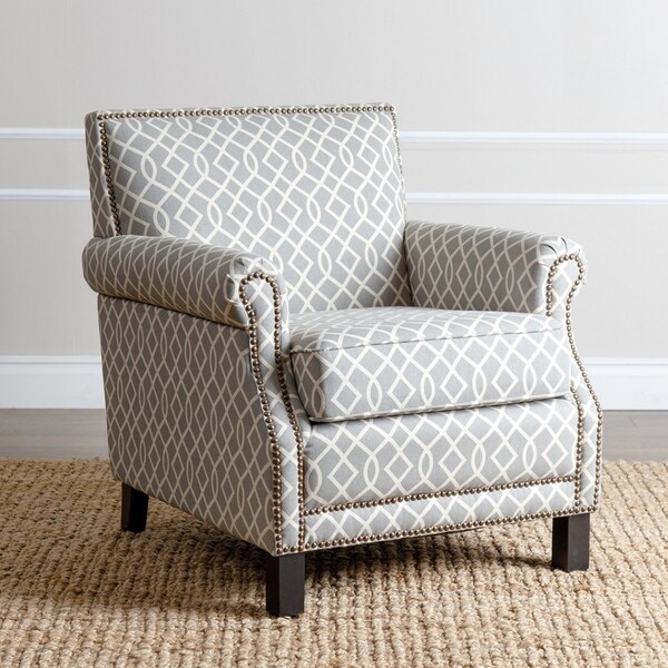 Abbyson Chloe Grey Pattern Club Chair