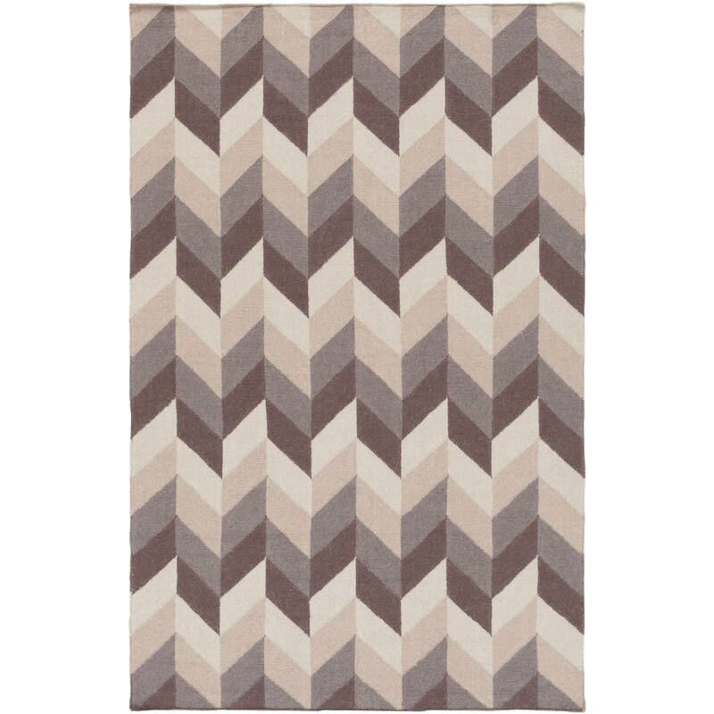 Hand-Woven Kristy Contemporary Wool Area Rug - 8' x 11' - Grey