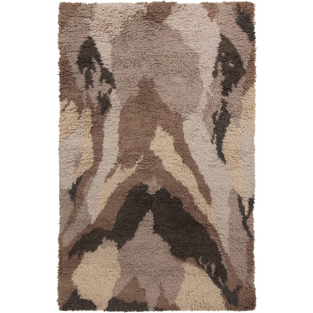 Hand-Woven Kirwan Shag Wool Area Rug - 8' x 11' - 8' x 11'
