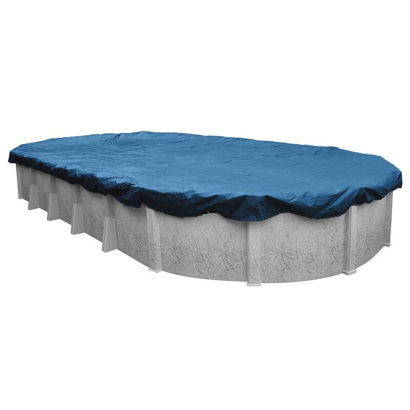 Robelle Super/ Dura-Guard Winter Cover for Oval Above-ground Pools - 15 x 30 - Blue