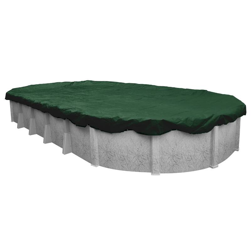 Robelle Super/ Dura-Guard Winter Cover for Oval Above-ground Pools - 12 x 24 - Green