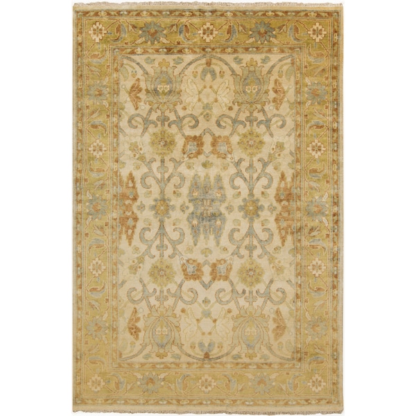 Hand Knotted Renata Floral New Zealand Wool Rug (56 x 86)