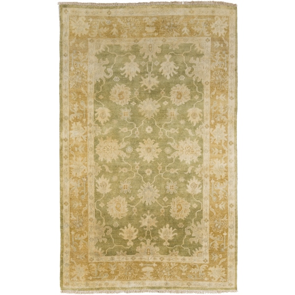 Hand-Knotted Shania Floral New Zealand Wool Area Rug - 3'6" x 5'6"