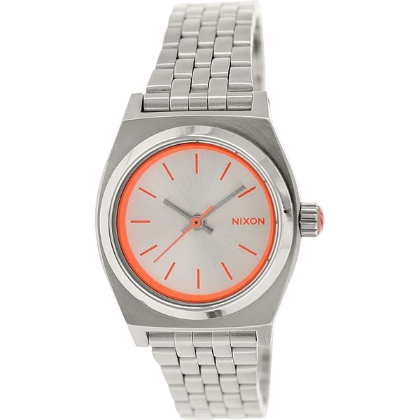 Nixon Womens Time Teller A3991764 Metallic Stainless Steel Quartz