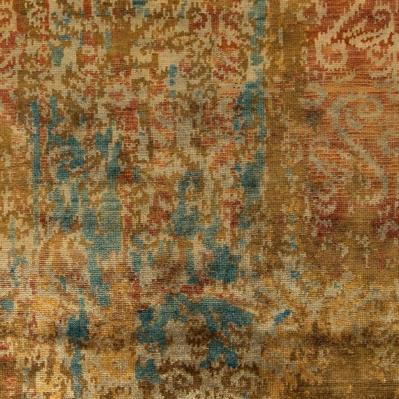 Hand-Knotted Hugh Damask Pattern Wool Area Rug - 2' x 3' - 2' x 3'