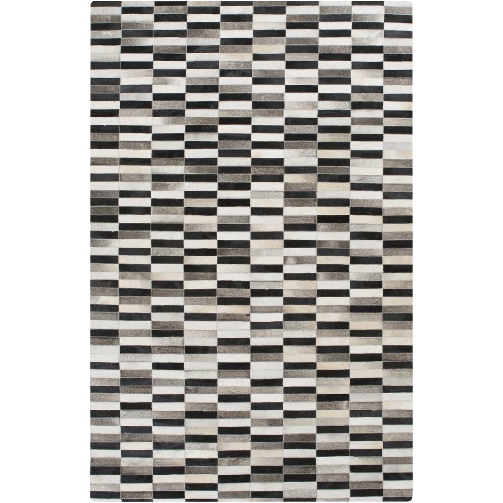 Handmade Jodi Animal Pattern Leather Area Rug - 8' x 10'