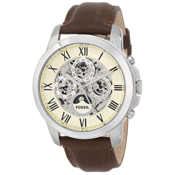Fossil Men's Grant ME3027 Brown Leather Automatic Watch - 16993497 ...