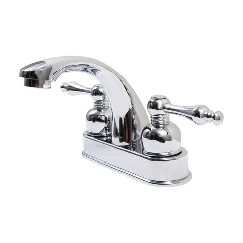 Solid Brass 3-hole Center set Bathroom Faucet with Base