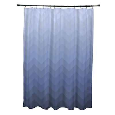 Faded Chevron Pattern Shower Curtain