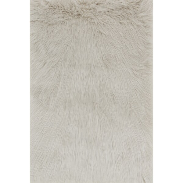Jungle Sheep Skin Stone Rug (2'0 x 3'0) Free Shipping On Orders Over