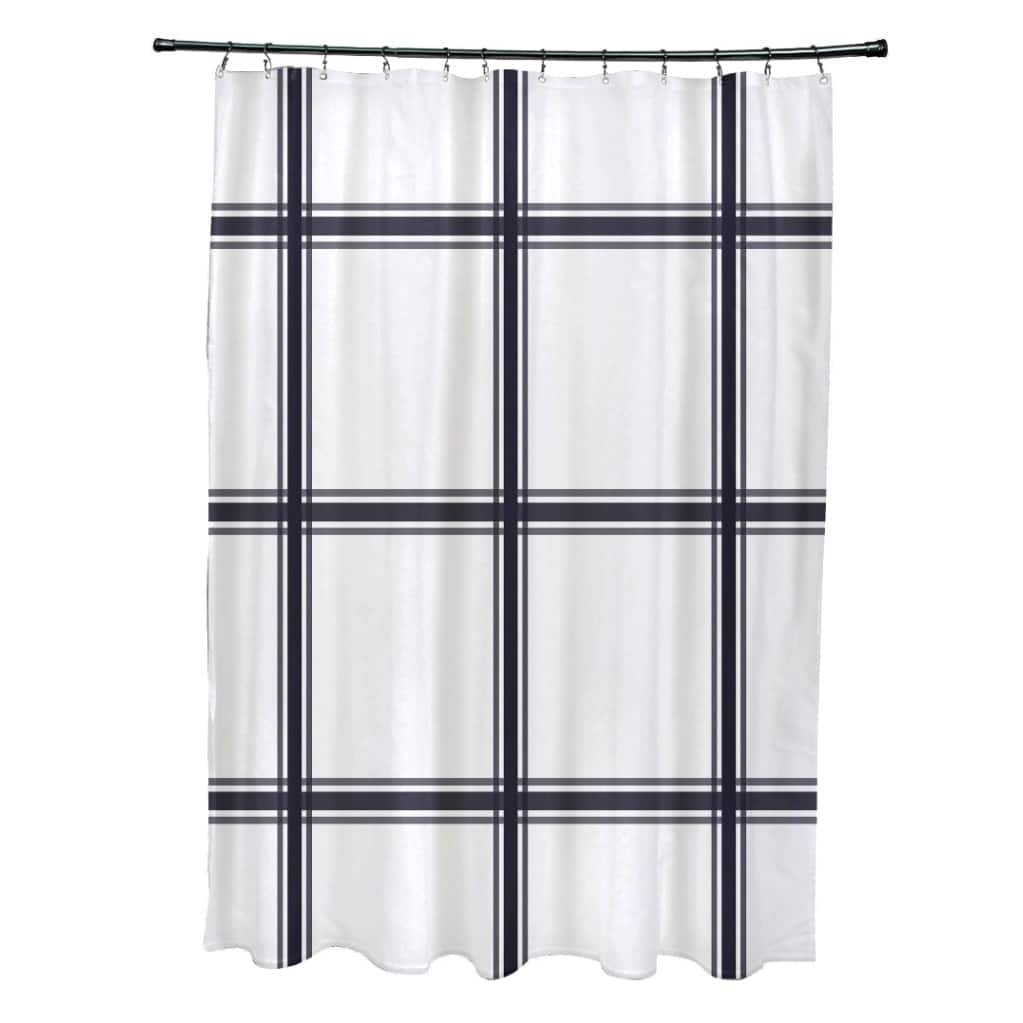 Simple Plaid Pattern Shower Curtain