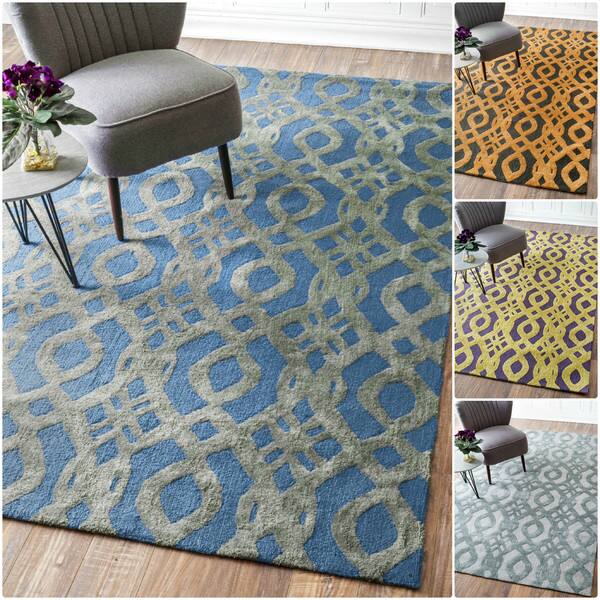 nuLOOM Handmade Elegance Trellis Wool/ Cotton Rug (5' x 8') Overstock 9831084