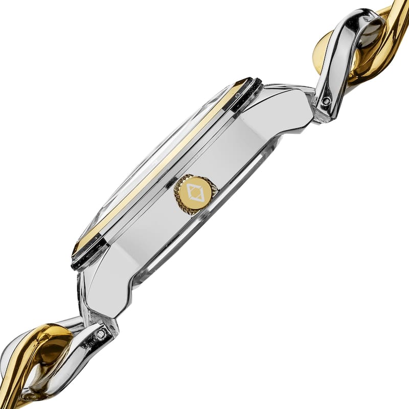 Akribos XXIV Women's Swiss Quartz Diamond Twist Chain Bracelet Watch