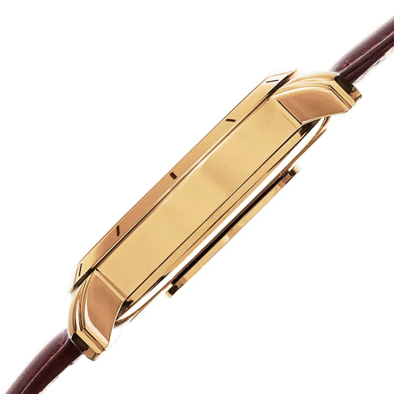 Akribos XXIV Men's Swiss Quartz Retro Style Transparent Dial Leather Strap Watch