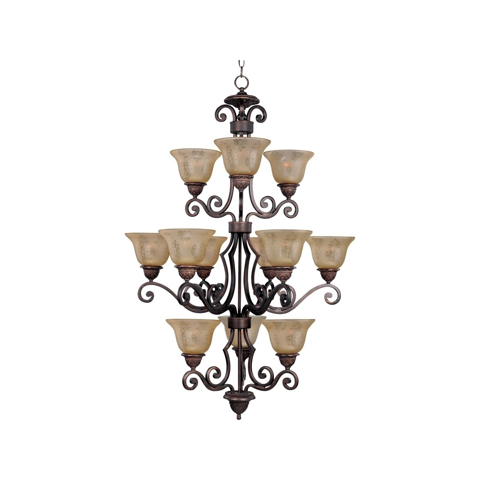 Maxim Lighting Symphony 12-light Bronze Chandelier (Symphony 12-Light Chandelier) - Chandeliers For Bedrooms by Overstock.com