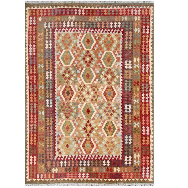Handmade Herat Oriental Afghan Tribal Wool Kilim (Afghanistan) - 8'4 x 11'6