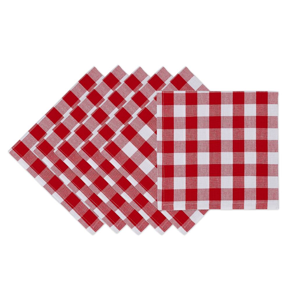 Tango Red Checkered Napkin (Set of 6)