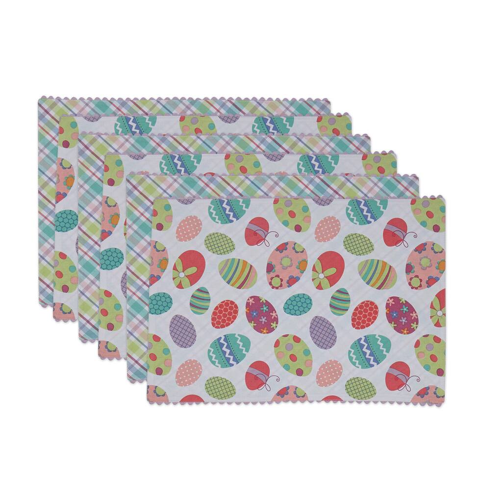 Easter Egg Embellished Reversible Placemats (Set of 6)