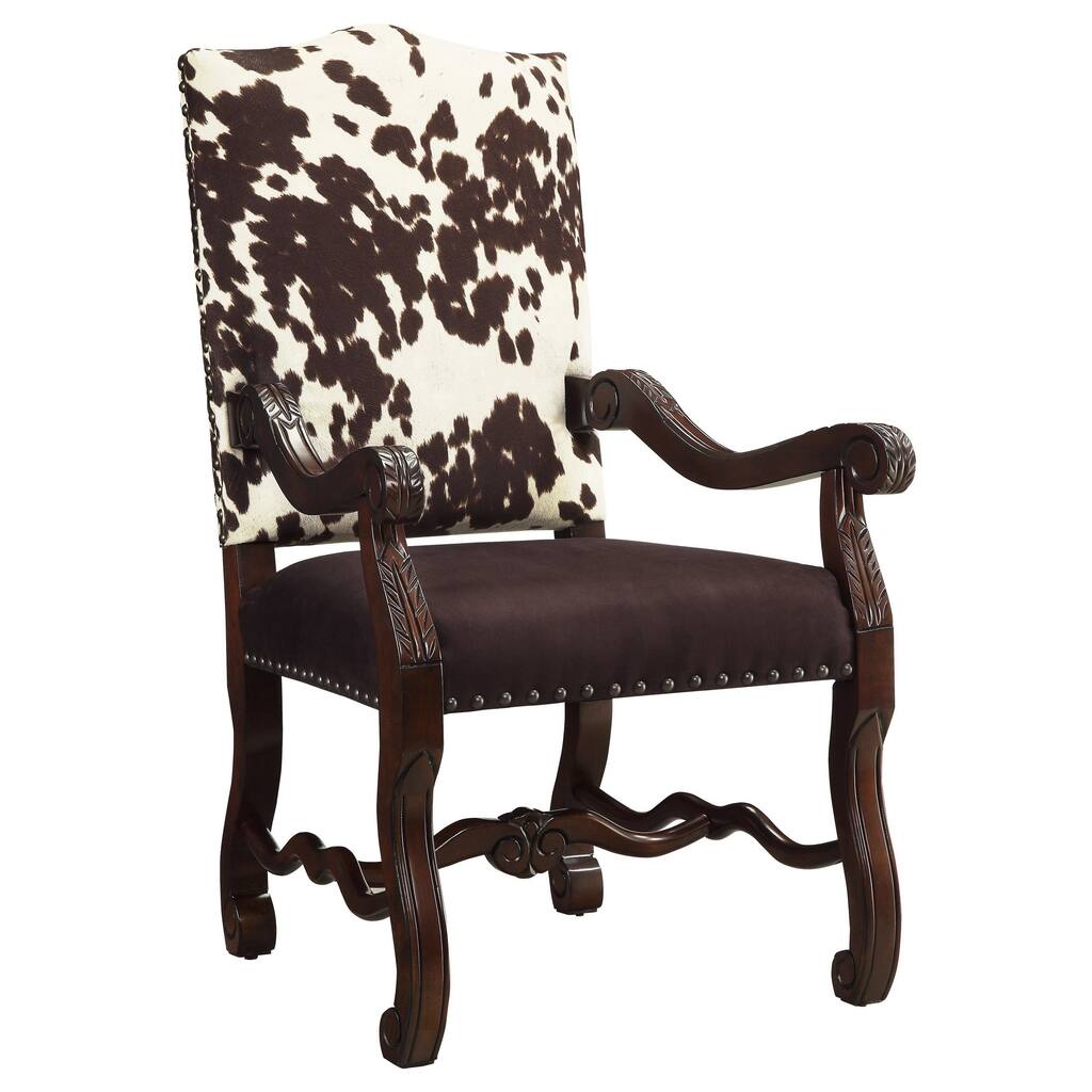 Christopher Knight Home Byron Espresso and White Cow Print Chair