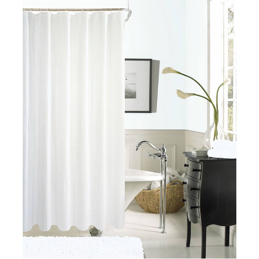 Hotel Waffle Shower Curtain