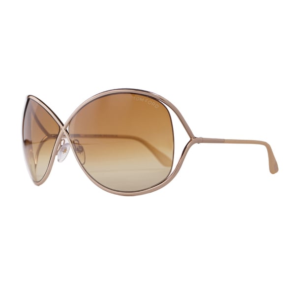 Tom Ford Women's TF130 TF0130 Miranda Gold Metal Sunglasses (As Is