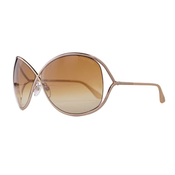 Tom Ford Women's TF130 TF0130 Miranda Gold Metal Sunglasses (As Is Item ...