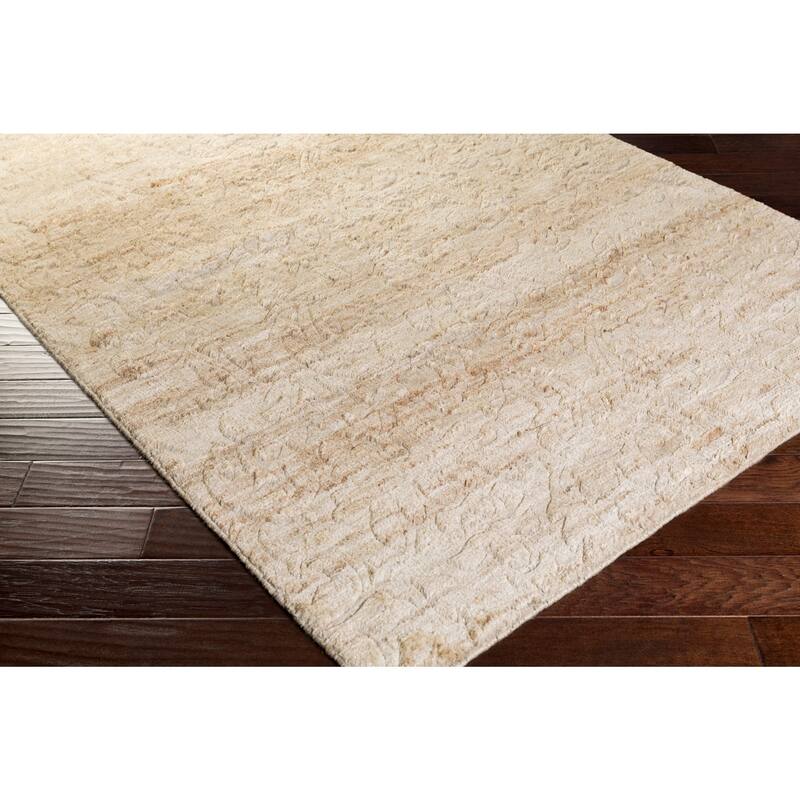 Hand-Knotted Sheryl Abstract Pattern Jute Area Rug