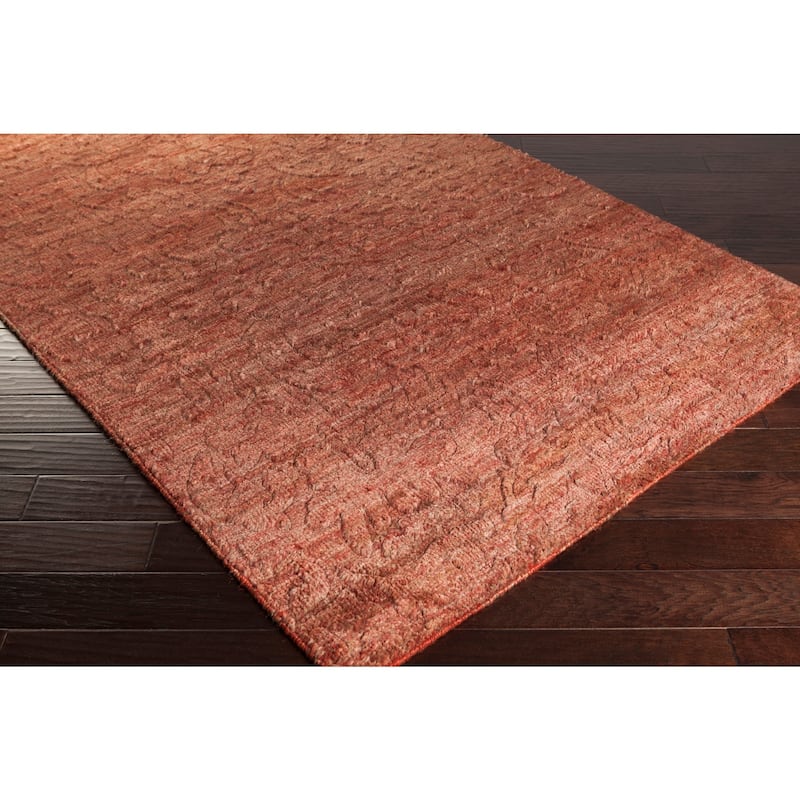 Hand-Knotted Sheryl Abstract Pattern Jute Area Rug