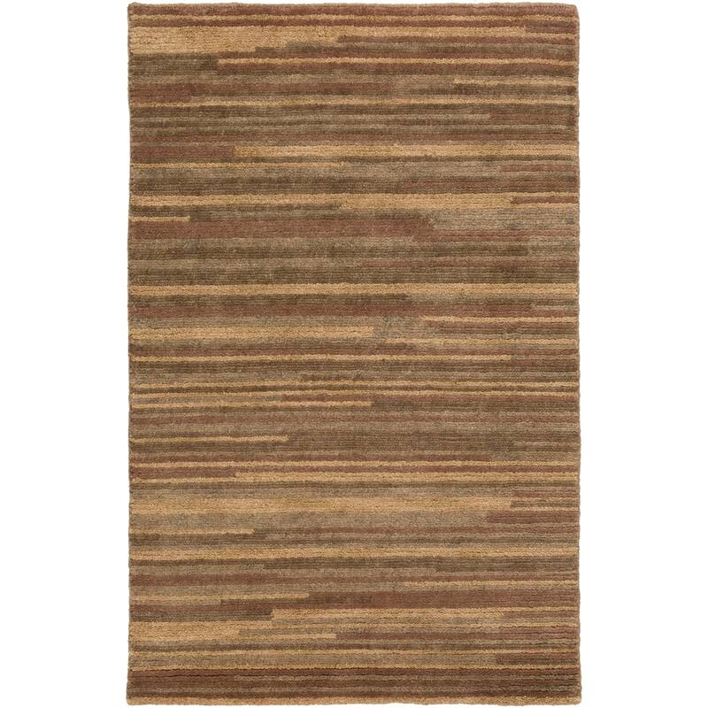 Hand-Knotted Simone Solid Pattern Wool Area Rug