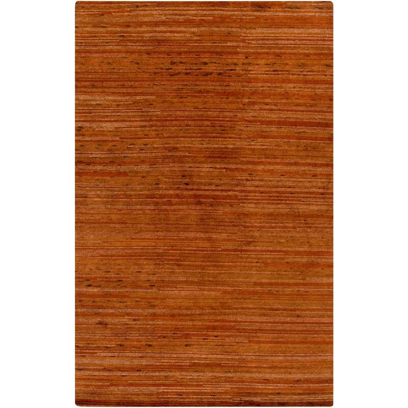 Hand-Knotted Simone Solid Pattern Wool Area Rug