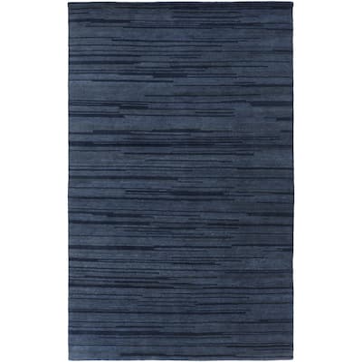 Hand-Knotted Simone Solid Pattern Wool Area Rug