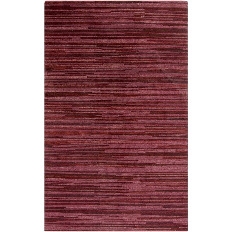 Hand-Knotted Simone Solid Pattern Wool Area Rug
