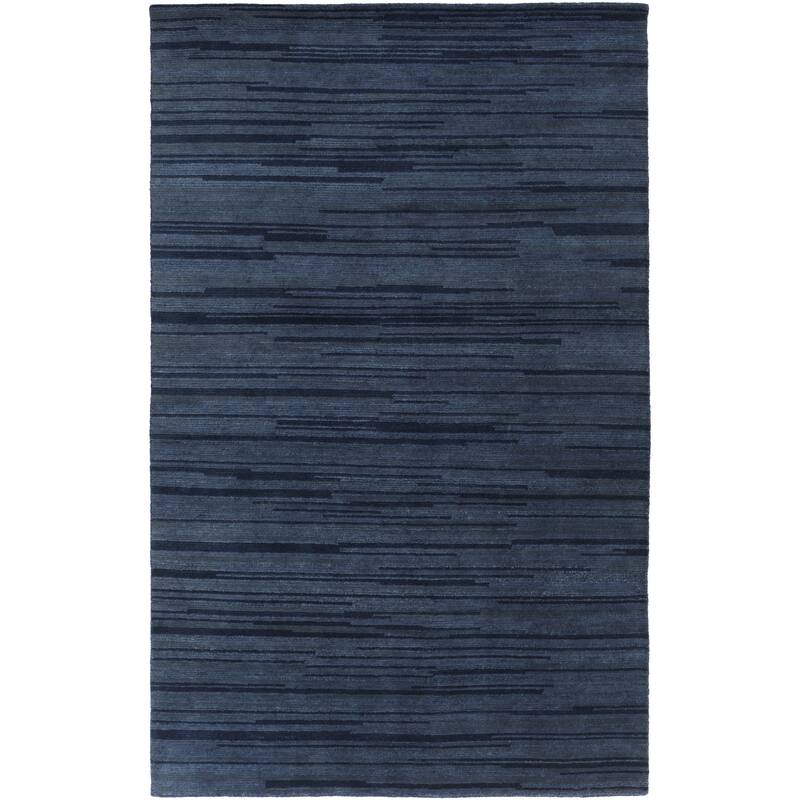 Hand-Knotted Simone Solid Pattern Wool Area Rug