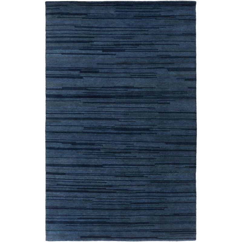 Hand-Knotted Simone Solid Pattern Wool Area Rug