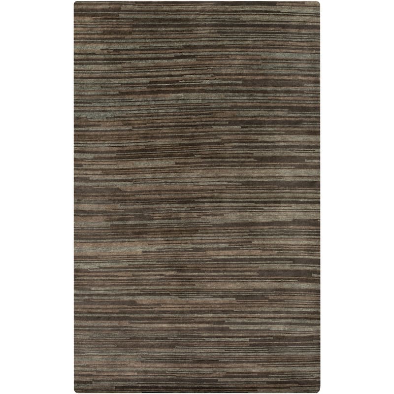 Hand-Knotted Simone Solid Pattern Wool Area Rug