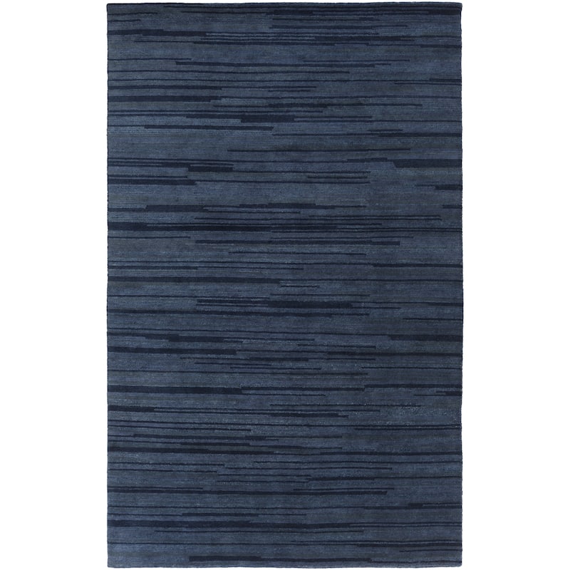 Hand-Knotted Simone Solid Pattern Wool Area Rug