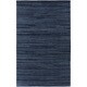 preview thumbnail 1 of 38, Hand-Knotted Simone Solid Pattern Wool Area Rug - 5' x 8' Navy