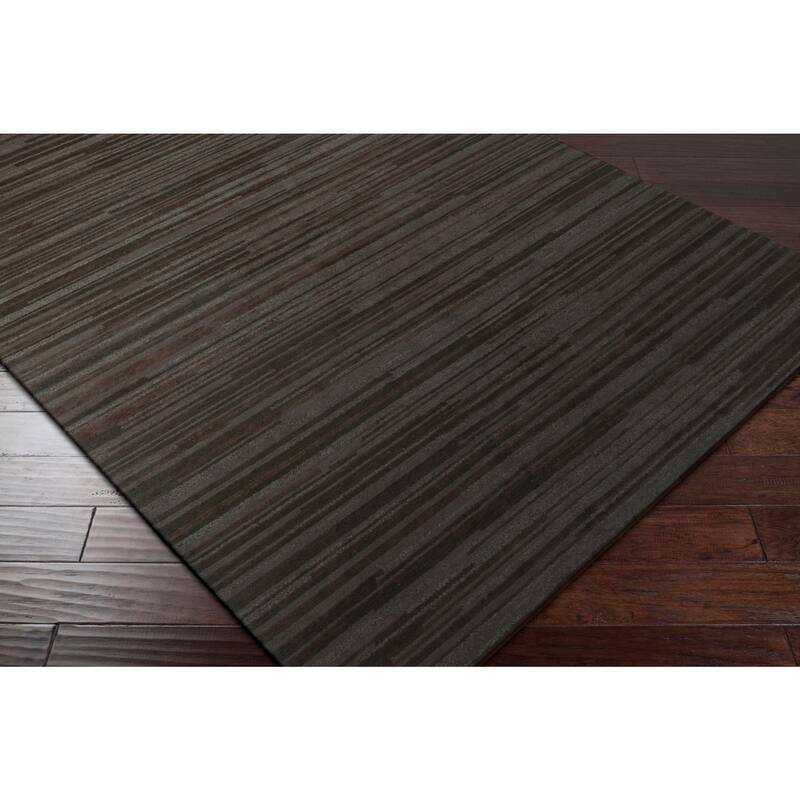 Hand-Knotted Simone Solid Pattern Wool Area Rug