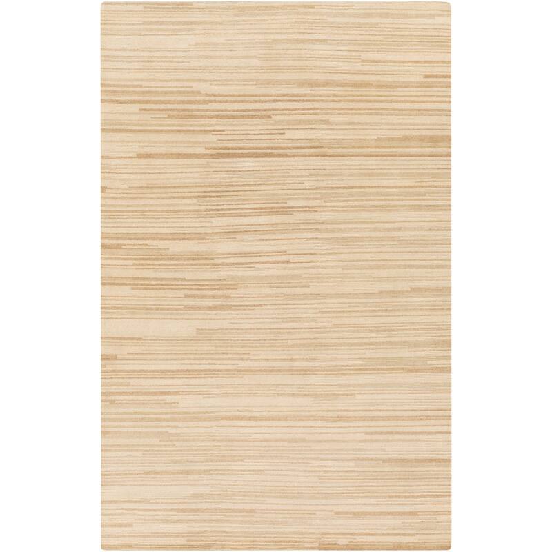 Hand-Knotted Simone Solid Pattern Wool Area Rug