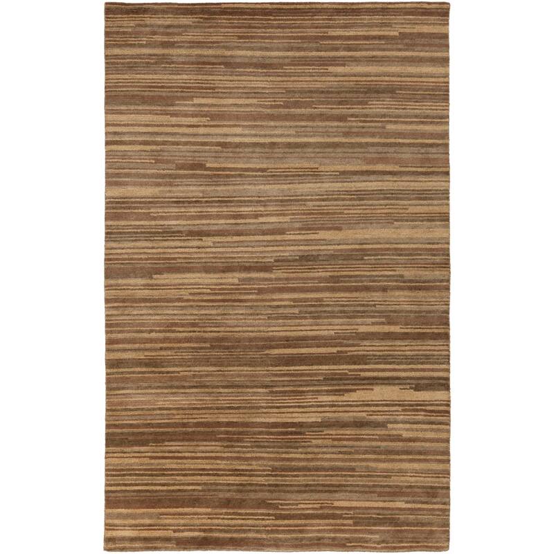 Hand-Knotted Simone Solid Pattern Wool Area Rug