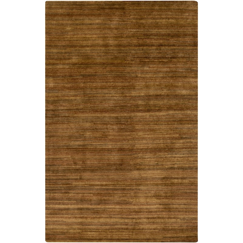 Hand-Knotted Simone Solid Pattern Wool Area Rug