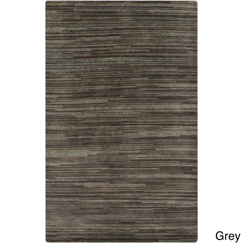 Hand-Knotted Simone Solid Pattern Wool Area Rug