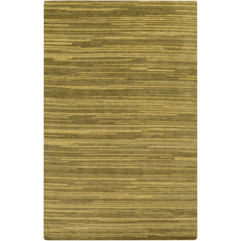 Hand-Knotted Simone Solid Pattern Wool Area Rug