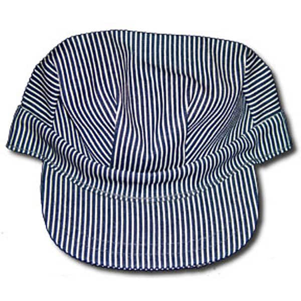 striped conductor hat