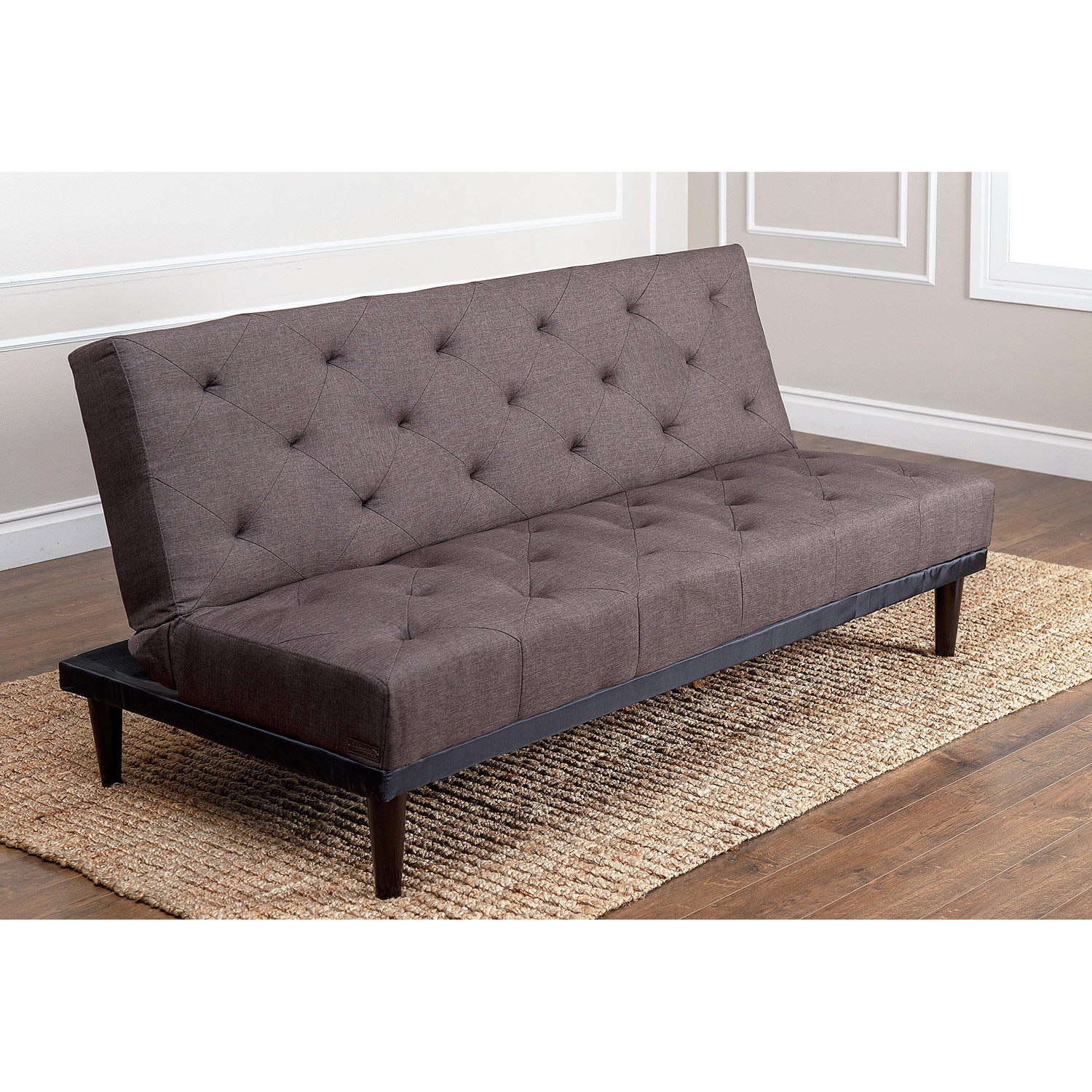 Abbyson Marlene Brown Fabric Futon Sofa Bed Fabric Futon Sofa Bed