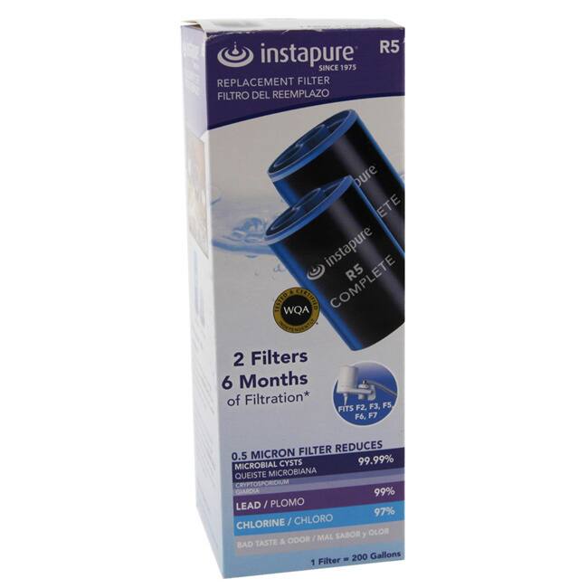 R5-2PK Instapure Complete Faucet Filter Replacement Cartridge (Pack of 2)